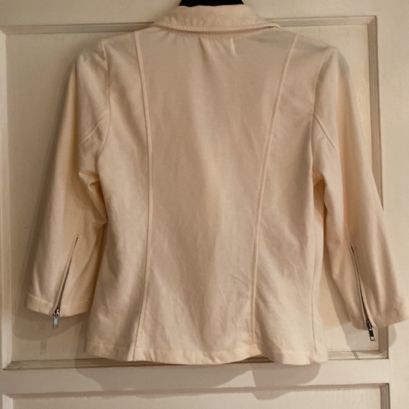 Zia cream zipper jacket - size small - Picture 2 of 5